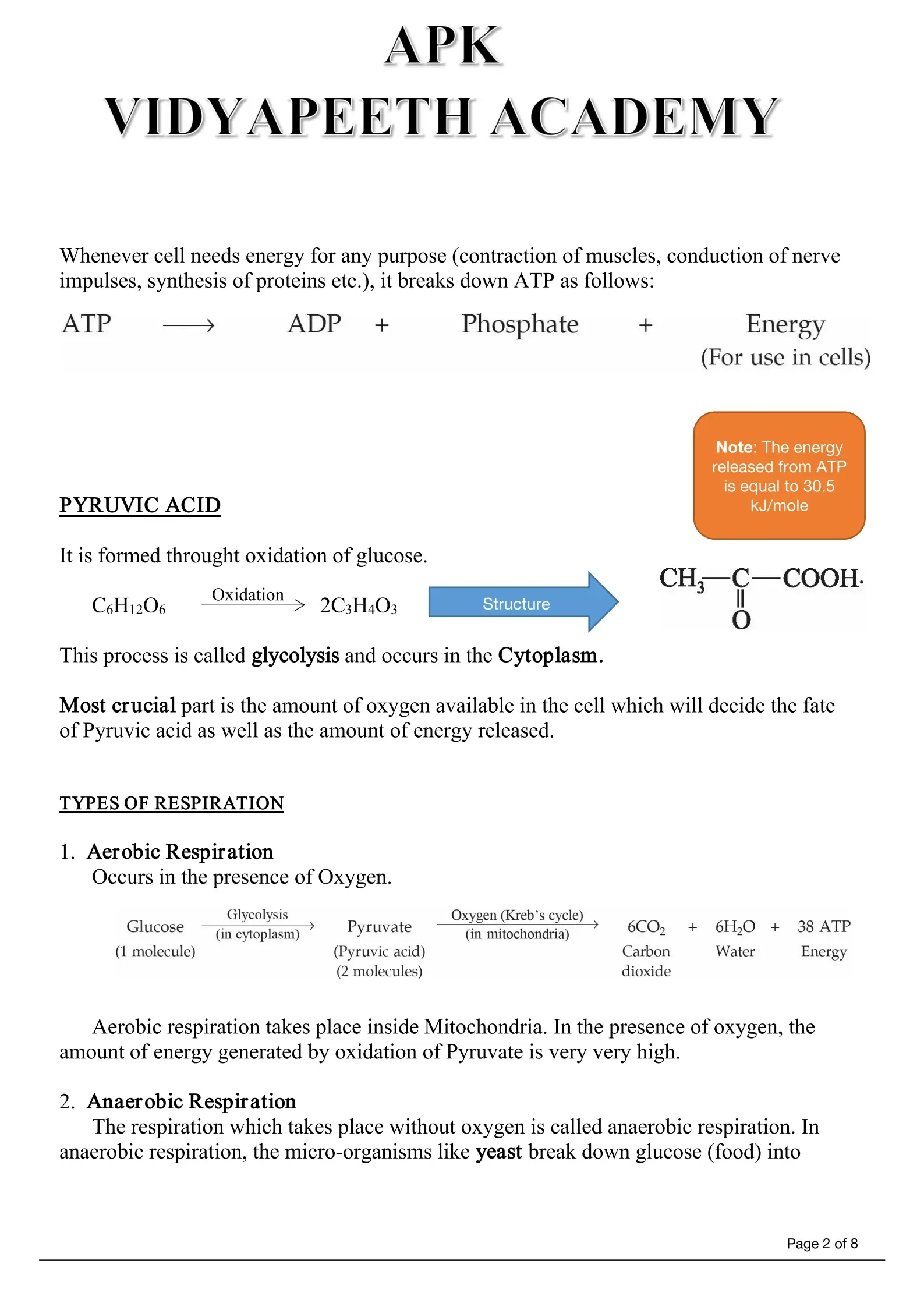 Cell Notes Preview Page 2